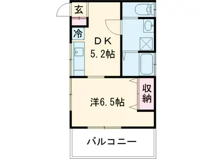 葛飾区鎌倉4丁目(1DK/2階)の間取り写真