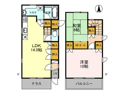 コートビーンズ(2LDK)の間取り写真