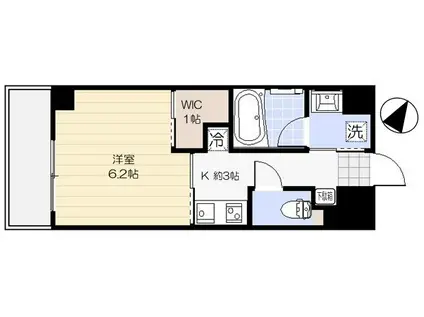 ダン・ラベニール北新宿(1K/3階)の間取り写真