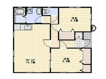 両毛線 国定駅 徒歩27分 1階建 築16年(2LDK)の間取り写真