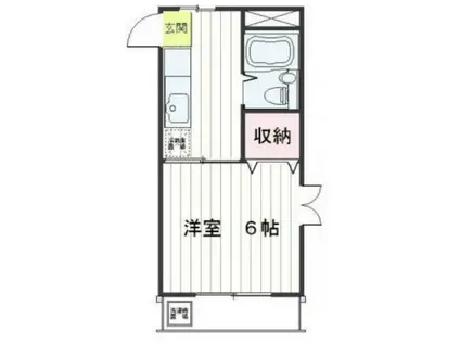 リトルハウス(1K/2階)の間取り写真