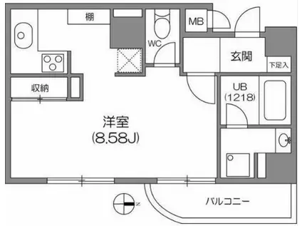 フイユ・ドール目白(1K/2階)の間取り写真