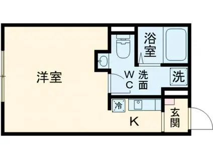 HASAI BUILDING 北千住(ワンルーム/2階)の間取り写真