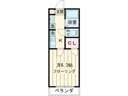 SOLEIL.Ⅷ(1K/2階)の間取り写真