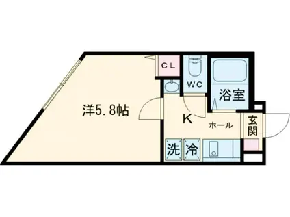 グランクオール綾瀬グレイス(1K/1階)の間取り写真