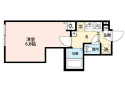 グランクオール綾瀬グレイス(1K/1階)の間取り写真