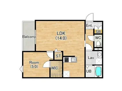 ジーメゾン西枇杷島プレフィエ(1LDK/2階)の間取り写真