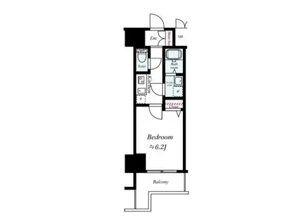 レジュールアッシュPREMIUM TWINーI(1K/7階)の間取り写真