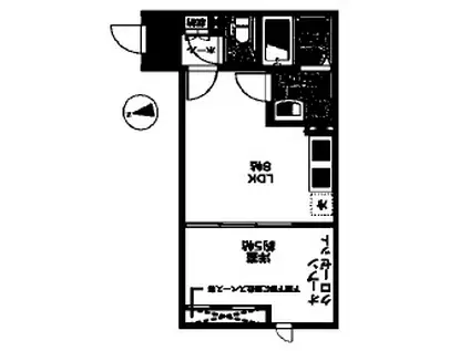 メゾン・ドゥ・アッシュ松戸Ⅱ(1LDK/1階)の間取り写真