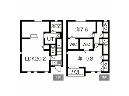 LIBERTA(2LDK/1階)の間取り写真