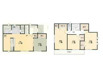 名鉄三河線 高浜港駅 徒歩12分 2階建 築11年(4LDK)の間取り写真