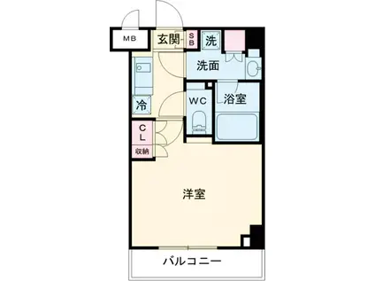 ルーブル東武練馬弐番館(1K/4階)の間取り写真