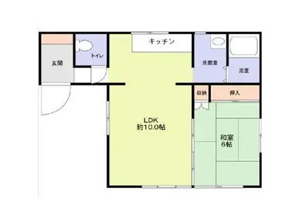 リーコーポ(1LDK/1階)の間取り写真