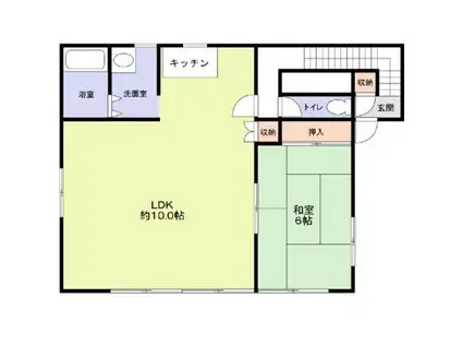 リーコーポ(1LDK/2階)の間取り写真