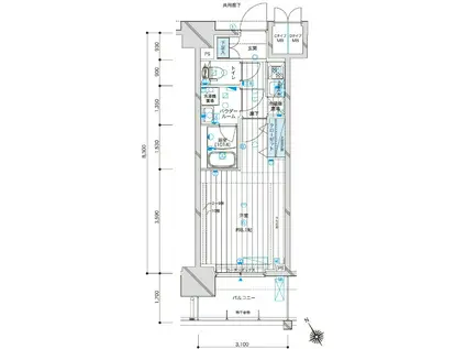 メインステージ駒込ラ・ヴェール(1K/7階)の間取り写真