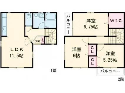 阪急電鉄京都線 桂駅 徒歩14分 2階建 新築(3LDK)の間取り写真
