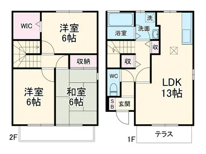 ファミール　A(3LDK)の間取り写真