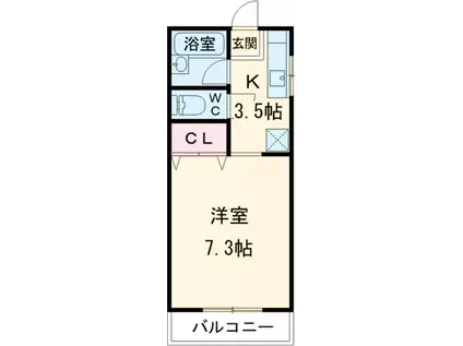 ハイム・フリーデ(1K/1階)の間取り写真