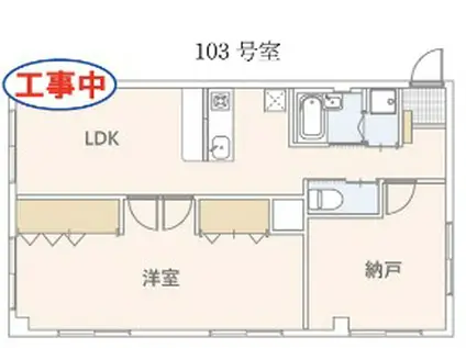 サイプレスガーデン(1SLDK/1階)の間取り写真