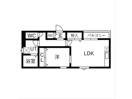ANECIS岩崎(1LDK/3階)の間取り写真