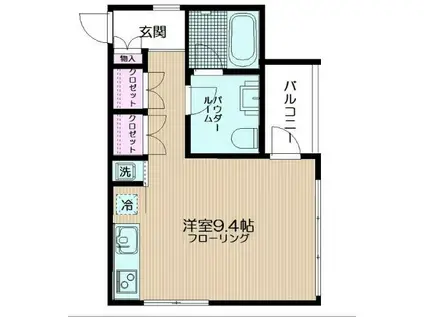 フラッツ・DEN(ワンルーム/3階)の間取り写真