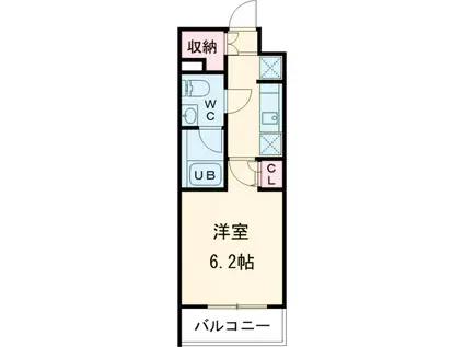 ALTERNAお花茶屋(1K/2階)の間取り写真