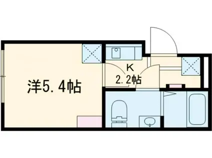 VIETA西小岩(1K/1階)の間取り写真