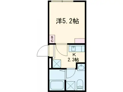 VIETA西小岩(1K/3階)の間取り写真