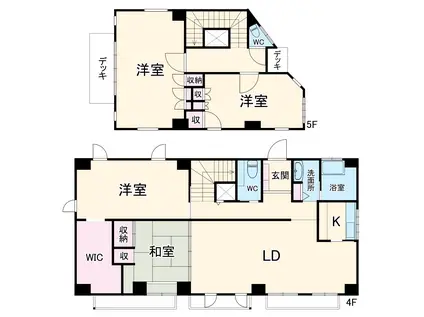 メゾン・デ・ベルテ(4LDK/4階)の間取り写真