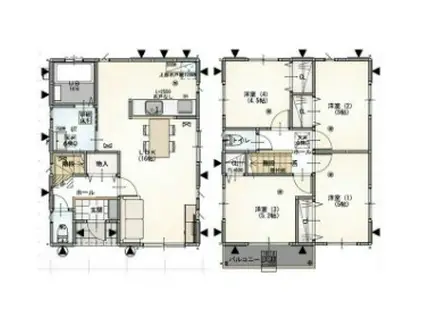 埼玉高速鉄道 鳩ケ谷駅 徒歩18分 2階建 新築(4LDK)の間取り写真