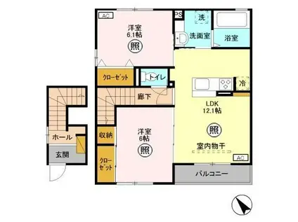 エトアールA(2LDK)の間取り写真