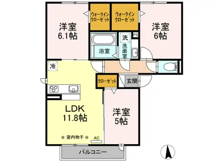 ステラコートK(3LDK/2階)の間取り写真