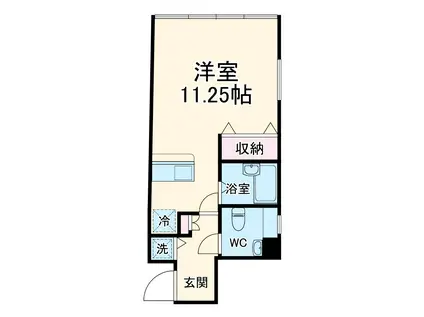 メリディアン清瀬(ワンルーム/1階)の間取り写真