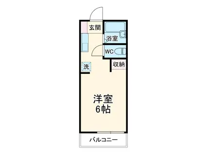 BCASA渋沢ⅡRE-BORN C棟(ワンルーム/1階)の間取り写真