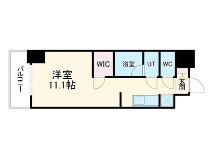 ウェリスアーバン守口(ワンルーム/2階)の間取り写真