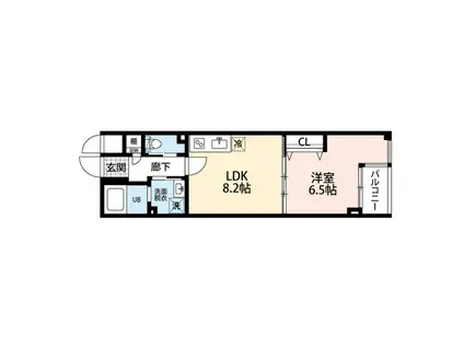 プレール・ドゥーク成増Ⅱ(1LDK/4階)の間取り写真