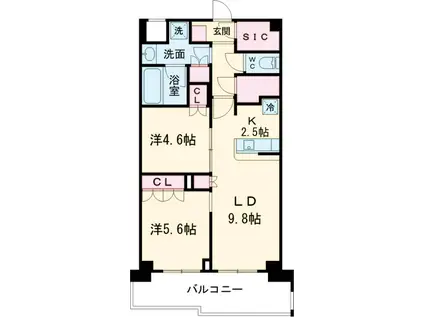 NIIYA平和台(2SLDK/3階)の間取り写真