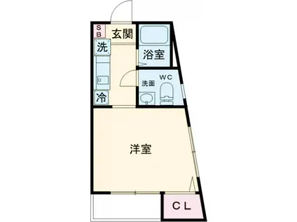 スタイルレジデンス千歳烏山(1K/3階)の間取り写真