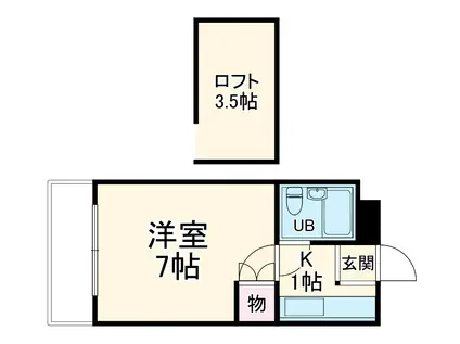 壱番館洋光台(1K/1階)の間取り写真