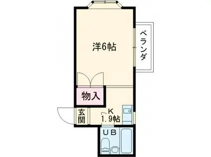 アクロ一ツ橋(1K/3階)の間取り写真