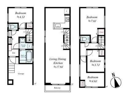 東京地下鉄有楽町線 地下鉄成増駅 徒歩14分 3階建 築1年(4LDK)の間取り写真