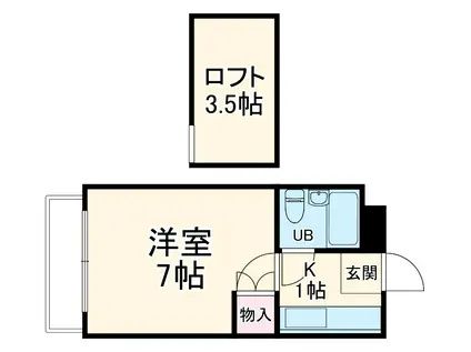 壱番館洋光台(1K/2階)の間取り写真