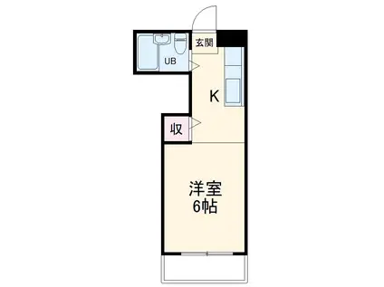 グリーングローブ(ワンルーム/1階)の間取り写真