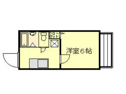 グランデ相葉(1K/1階)の間取り写真