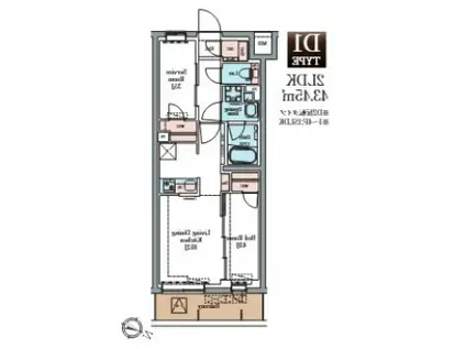 LUMINOUSつつじヶ丘(1SLDK/4階)の間取り写真