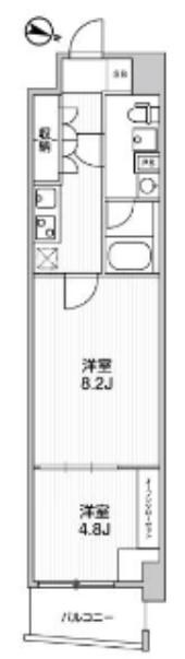 WEAVE BASE -ITABASHI HONCHO 板橋本町(2K/9階)の間取り写真