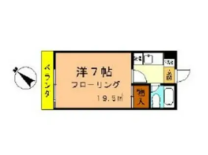 ハイツ春日1棟(1K/2階)の間取り写真