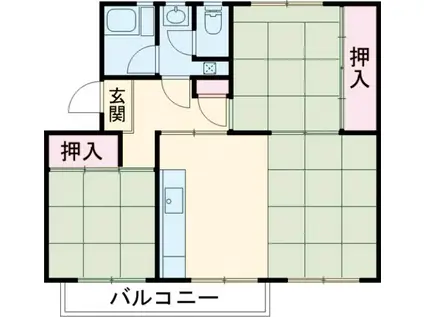 柏町5号棟(2LDK/5階)の間取り写真