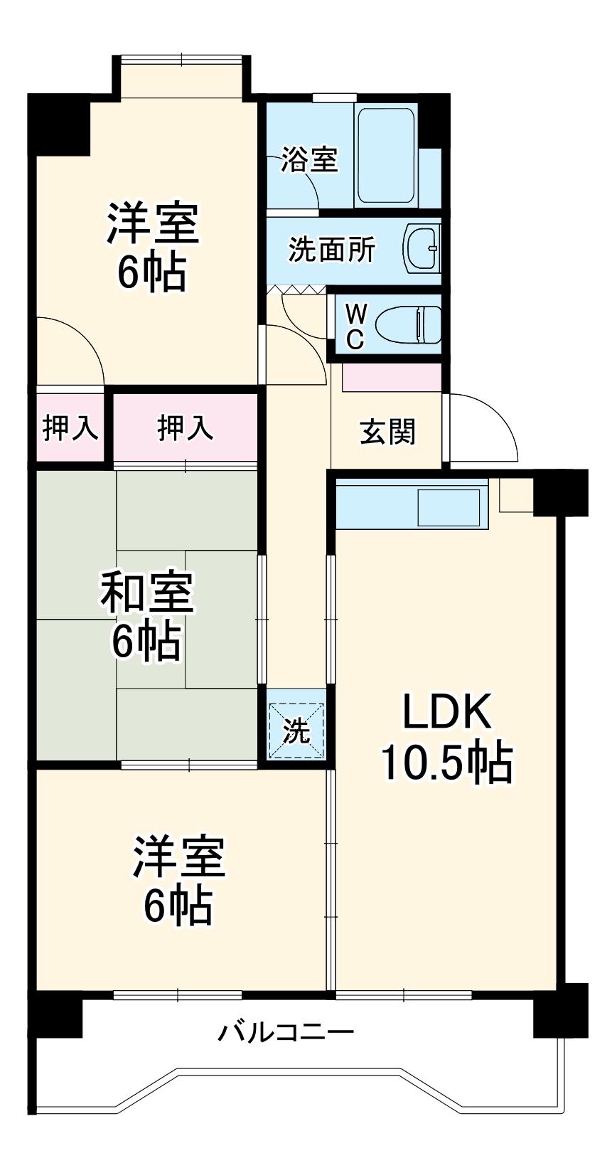 レジデンス・オーミ(3LDK/5階)の間取り写真