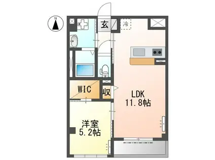 レオンⅡ(1LDK/3階)の間取り写真